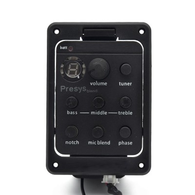 4-Band EQ Equalizer Acoustic Guitar Preamp Piezo Pickup Guitar Tuner with Mic Beat Board