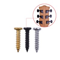 100pcs/Bag Acoustic Electric Guitar Tuning Pegs Screws / Bass Guitar Machine Heads Mounting Screws Black/Gold/Chrome