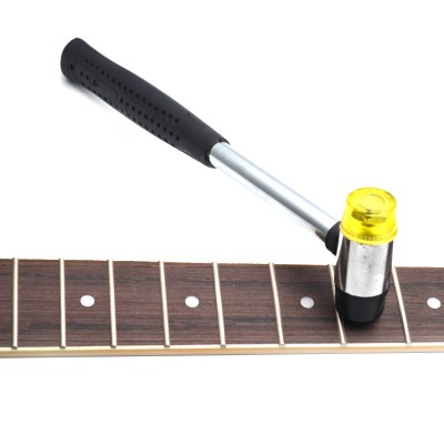 Electric Guitar Bass Fret Hammer with Double Plastic Head Guitar Wire Replacement Tool Rubber Hammer for Guitar